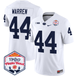 Alternative view of Tyler Warren Jersey #44 Penn State 2024 Fiesta Bowl Patch Football Alternate