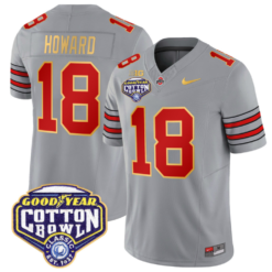 Alternative view of Will Howard Jersey #18 Ohio State 'Heritage Stripe' Cotton Bowl Football Stitched