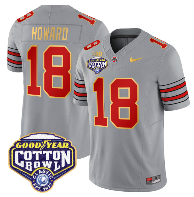 Will Howard Jersey #18 Ohio State 'Heritage Stripe' Cotton Bowl Football Stitched - Image 2