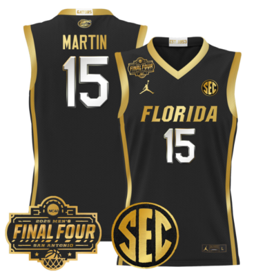 Alijah Martin Jersey #15 Florida Gators 2025 Final Four Patch Basketball