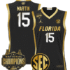 Alijah Martin Jersey #15 Florida Gators 2025 National Champions Patch Basketball