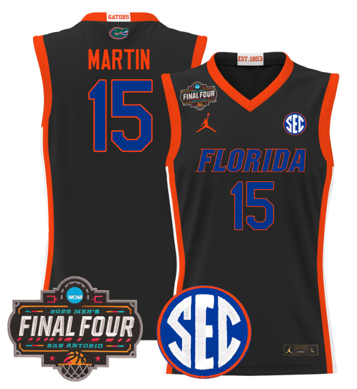 Alijah Martin Jersey #15 Florida Gators 2025 Final Four Patch Basketball - Image 5