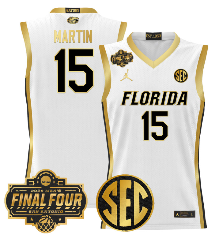 Alijah Martin Jersey #15 Florida Gators 2025 Final Four Patch Basketball - Image 2
