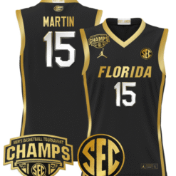 Alijah Martin Jersey #15 Florida Gators 2025 Tournament Champions Patch Basketball