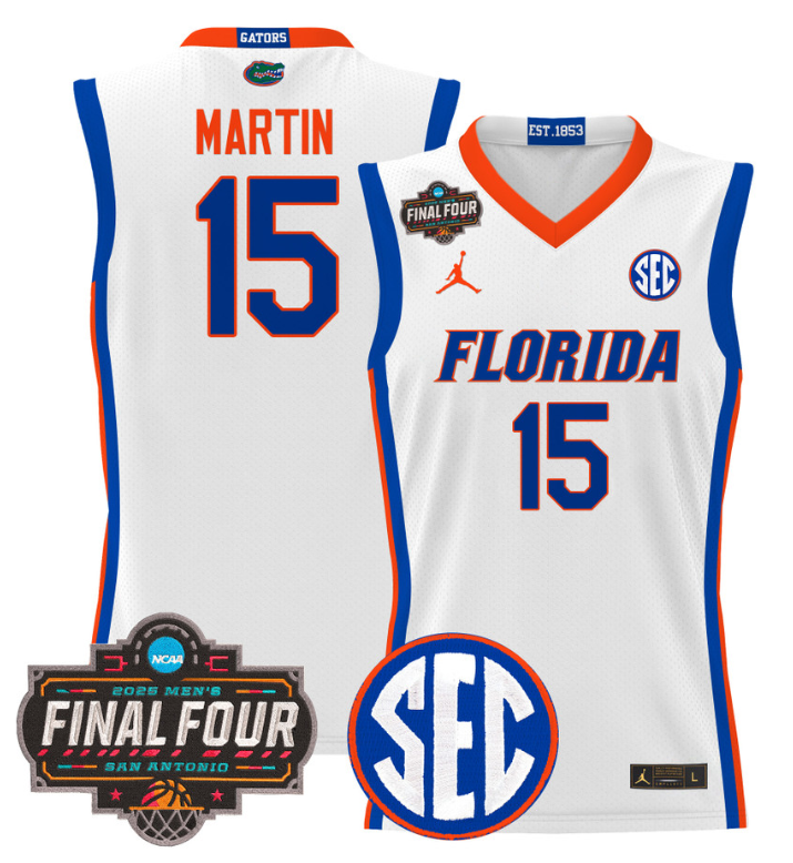 Alijah Martin Jersey #15 Florida Gators 2025 Final Four Patch Basketball - Image 3