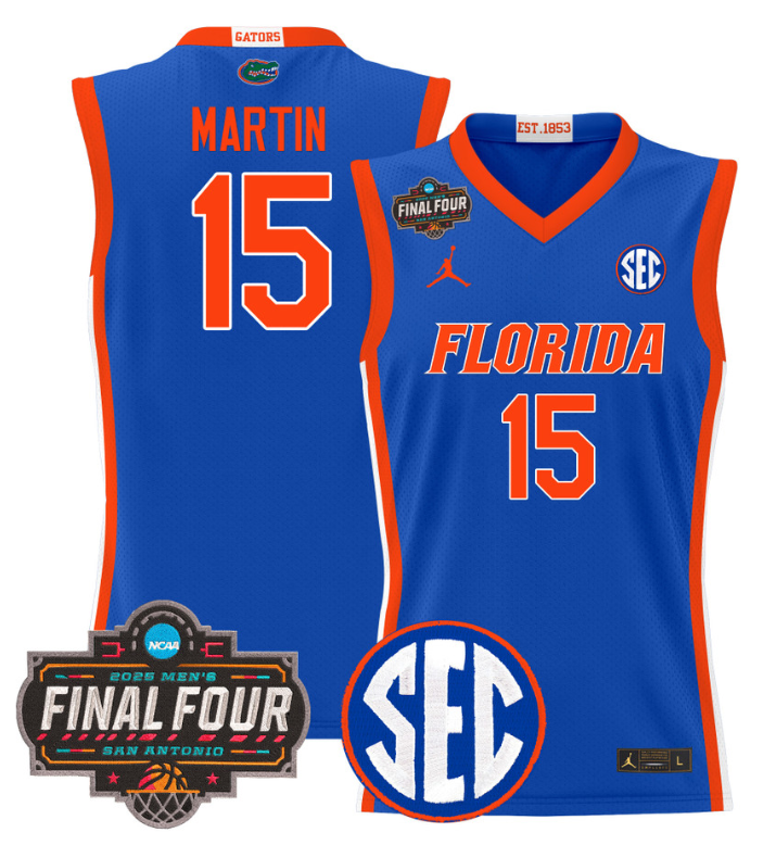 Alijah Martin Jersey #15 Florida Gators 2025 Final Four Patch Basketball - Image 4