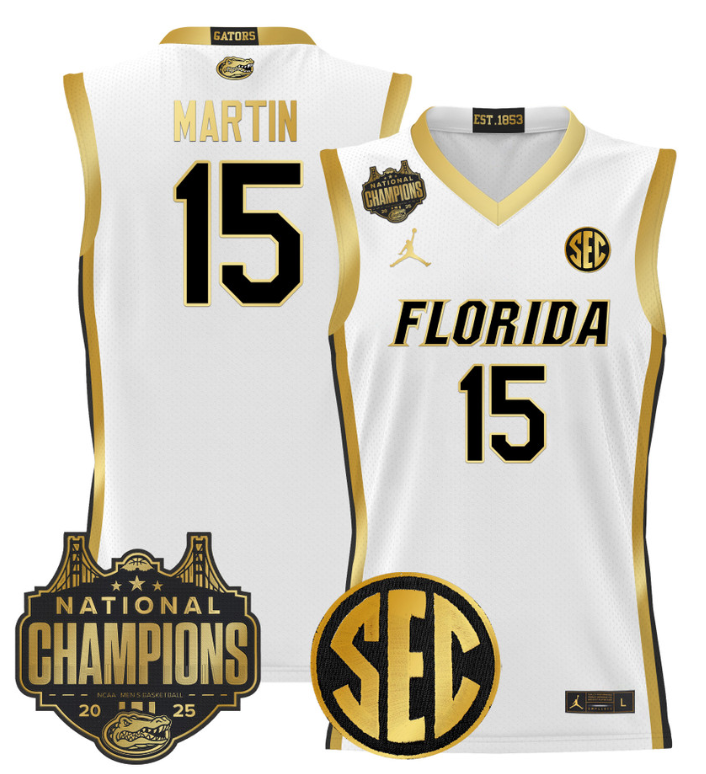 Alijah Martin Jersey #15 Florida Gators 2025 National Champions Patch Basketball - Image 2