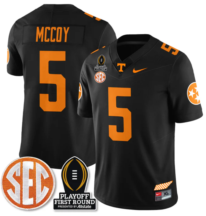 Bru McCoy Jersey #5 Tennessee Vols Playoff First Round Patch Football Stitched