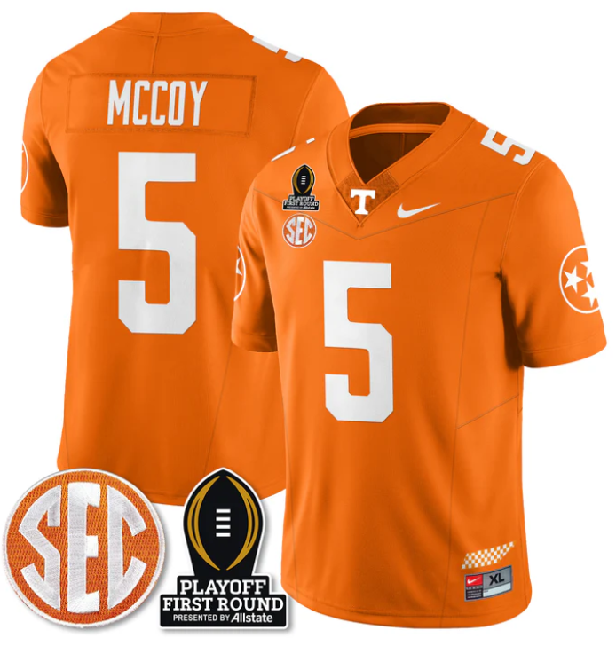 Bru McCoy Jersey #5 Tennessee Vols Playoff First Round Patch Football Stitched - Image 4