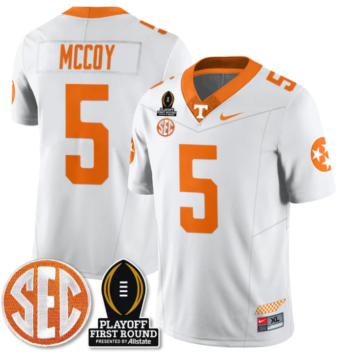 Bru McCoy Jersey #5 Tennessee Vols Playoff First Round Patch Football Stitched - Image 2
