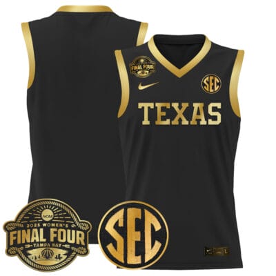 Team Jersey Texas Longhorns 2025 Sec Final Four Patch Stitched Basketball