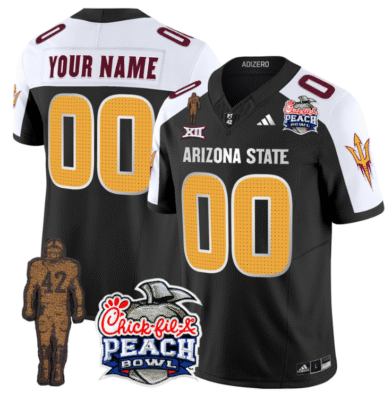 Custom Sun Devils Pat Tillman Jersey Arizona State Peach Bowl V2 Stitched Football