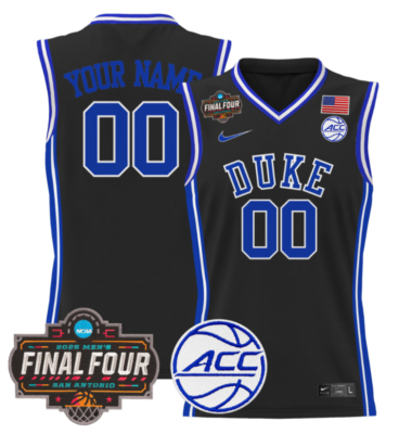 Custom Duke Blue Devils Jersey 2025 Final Four Patch Stitched Basketball