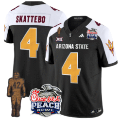 Cam Skattebo Jersey #4 Arizona State Peach Bowl Patch Football V2 Stitched Football