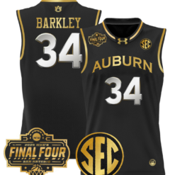 Charles Barkley Jersey #34 Auburn Tigers 2025 Final Four Patch Stitched Basketball