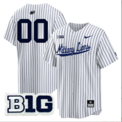 Alternative view of Custom Penn State Nittany Lions Jersey All Stitched B1G Patch Baseball