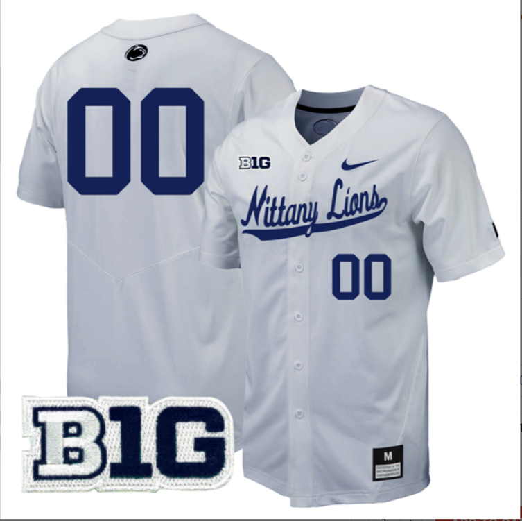 Custom Penn State Nittany Lions Jersey All Stitched B1G Patch Baseball