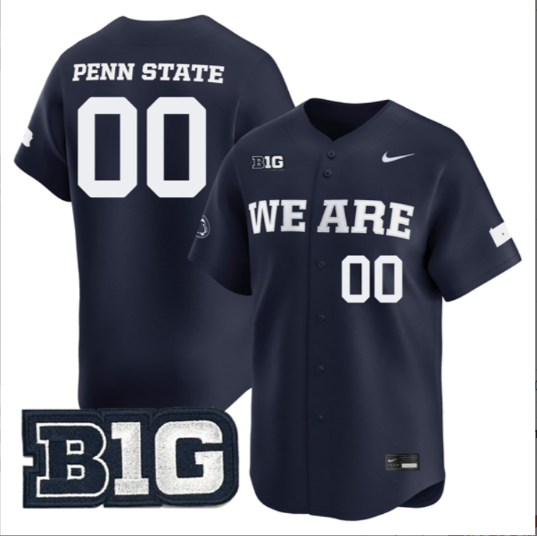 Custom Penn State Nittany Lions Jersey All Stitched B1G Patch Baseball - Image 4