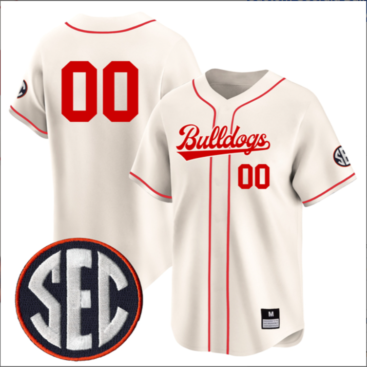 Custom Georgia Bulldogs Jersey Full Button All Stitched SEC Patch Stitched Baseball - Image 6