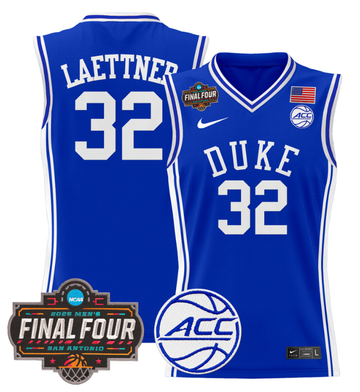 Christian Laettner Jersey #32 Duke Blue Devils 2025 Final Four Patch Basketball - Image 3