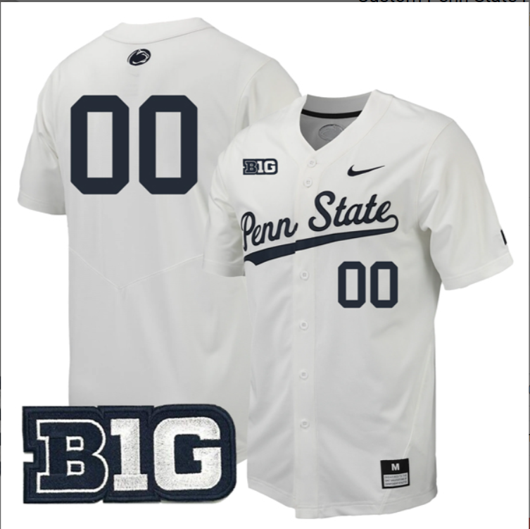 Custom Penn State Nittany Lions Jersey All Stitched B1G Patch Baseball - Image 3