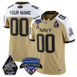 Custom Navy Midshipmen Jersey 2025 Armed Forces Bowl Stitched Football