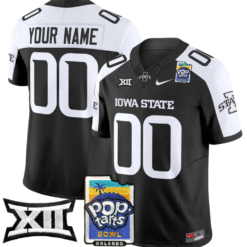 Custom Iowa State Cyclones Jersey 2025 PopTarts Bowl Patch Stitched Football