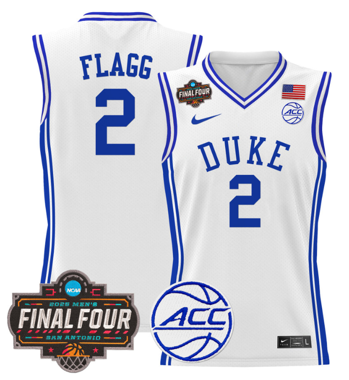 Cooper Flagg Jersey #2 Duke Blue Devils 2025 Final Four Patch Stitched Basketball - Image 2