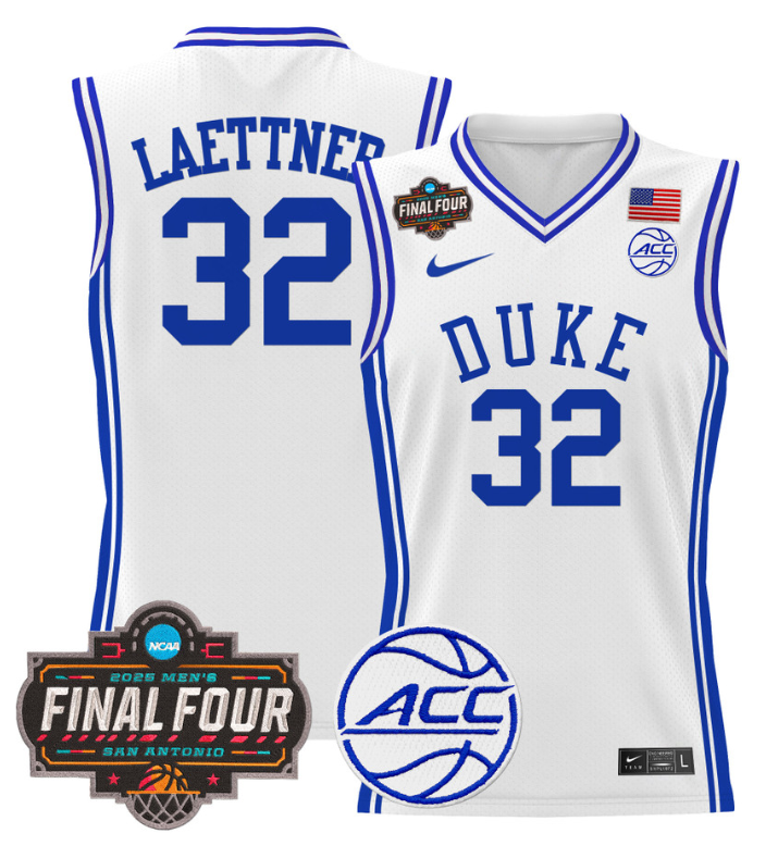 Christian Laettner Jersey #32 Duke Blue Devils 2025 Final Four Patch Basketball - Image 2