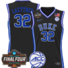 Christian Laettner Jersey #32 Duke Blue Devils 2025 Final Four Patch Basketball
