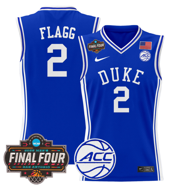 Cooper Flagg Jersey #2 Duke Blue Devils 2025 Final Four Patch Stitched Basketball - Image 3
