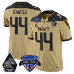 Colin Ramos Jersey #44 Navy Midshipmen 2025 Armed Forces Bowl Patch Stitched Football