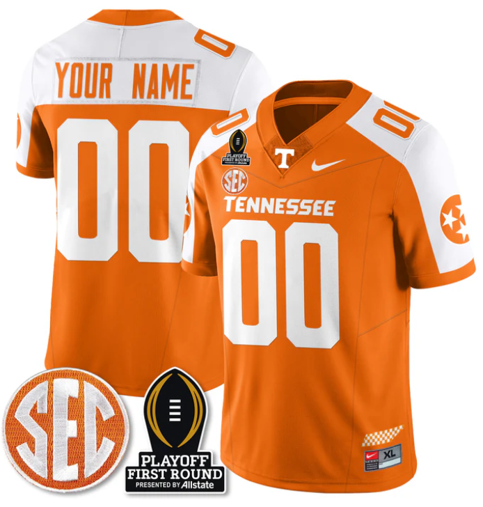 Custom Tennessee Volunteers Jersey Playoff First Round Patch Football Stitched - Image 5