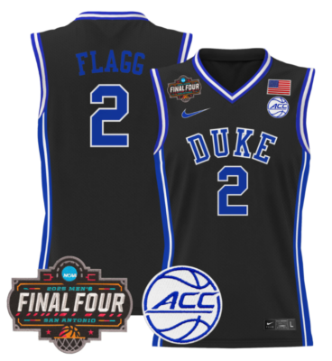 Cooper Flagg Jersey #2 Duke Blue Devils 2025 Final Four Patch Stitched Basketball