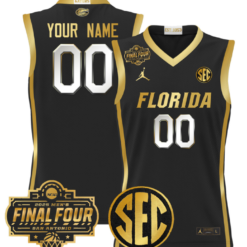 Custom Florida Gators Jersey 2025 Final Four Patch Basketball Stitched Basketball
