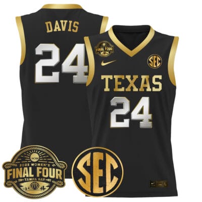 Clarissa Davis Jersey #35 Texas Longhorns 2025 Sec Final Four Patch Stitched Basketball