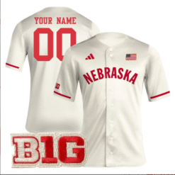 Custom Nebraska Cornhuskers Jersey All Stitched BIG Patch Stitched Baseball