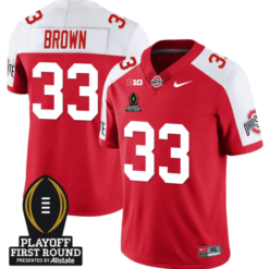 Devin Brown Jersey #33 Ohio State Buckeyes Playoff First Round Patch Stitched Football
