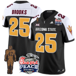 DeCarlos Brooks Jersey #25 Arizona State Peach Bowl Patch Football V2 Stitched Football