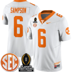 Alternative view of Dylan Sampson Jersey #6 Tennessee Vols Playoff First Round Patch Football Stitched