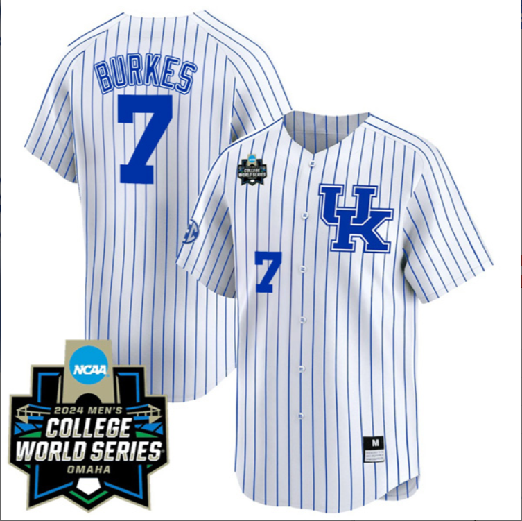 Devin Burkes Jersey #7 Kentucky Wildcats World Series Alternate Stitched Baseball - Image 3