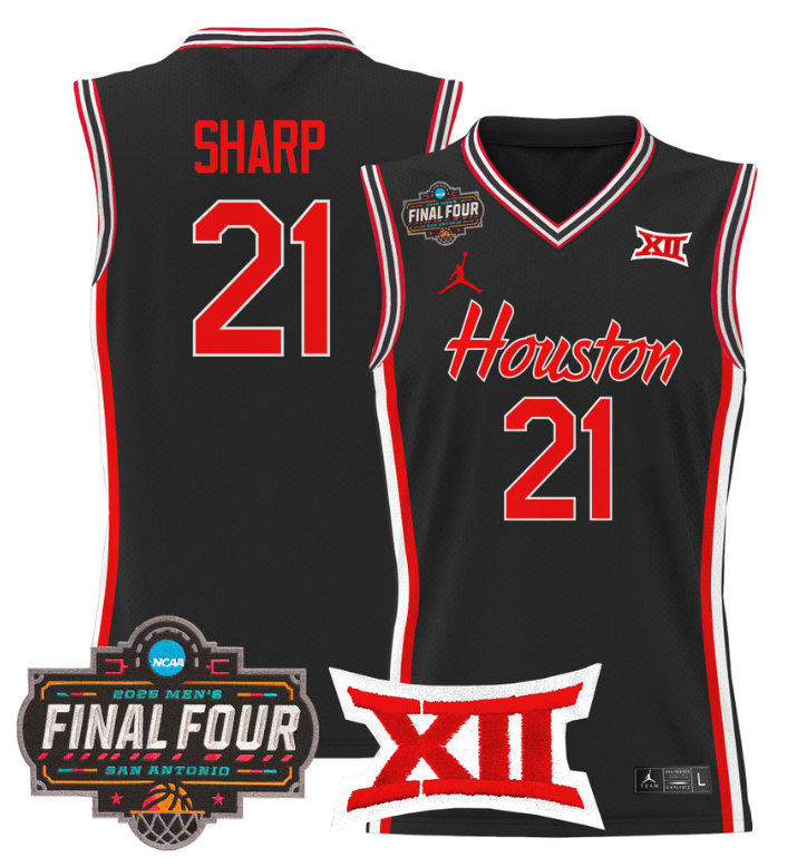 Emanuel Sharp Jersey #21 Houston Cougars 2025 Final Four Patch Basketball - Image 5