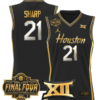 Emanuel Sharp Jersey #21 Houston Cougars 2025 Final Four Patch Basketball