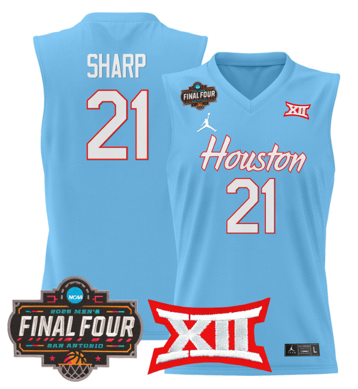 Emanuel Sharp Jersey #21 Houston Cougars 2025 Final Four Patch Basketball - Image 4