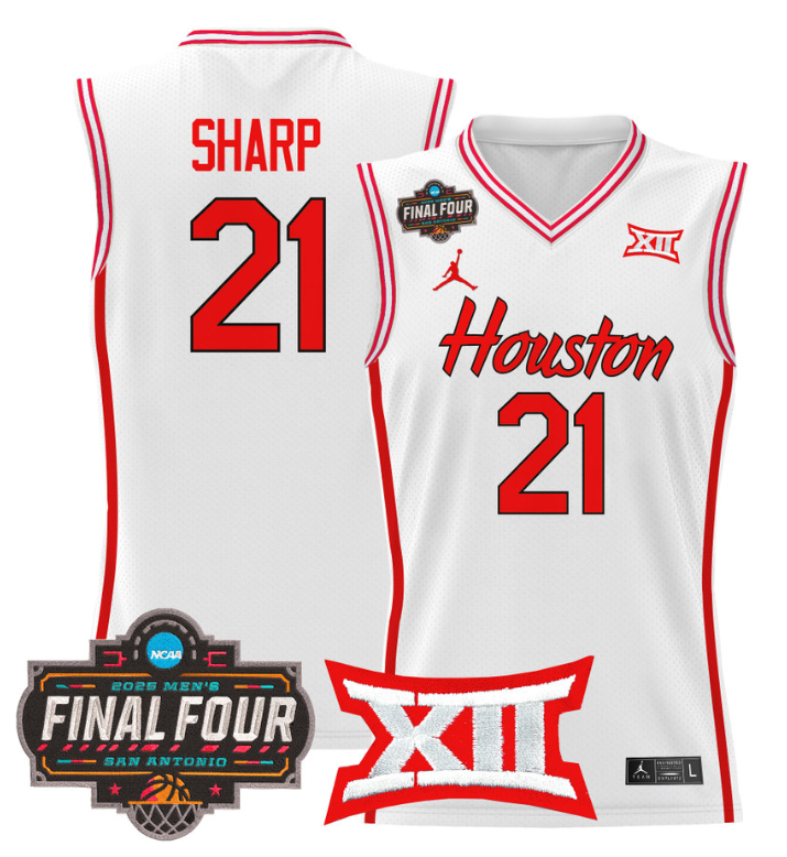Emanuel Sharp Jersey #21 Houston Cougars 2025 Final Four Patch Basketball - Image 2