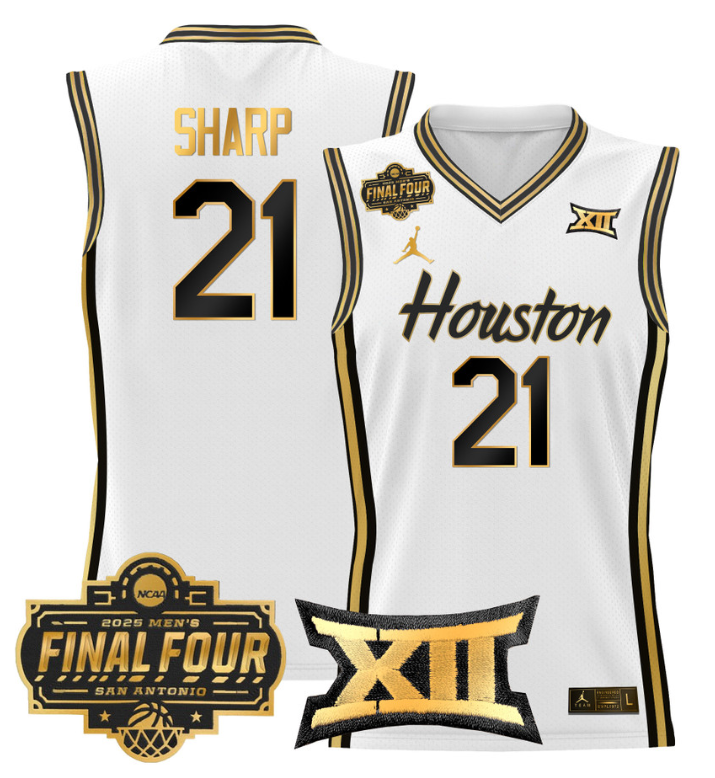 Emanuel Sharp Jersey #21 Houston Cougars 2025 Final Four Patch Basketball - Image 6