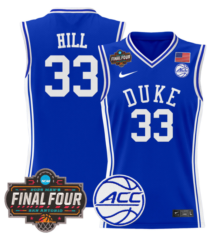 Grant Hill Jersey #33 Duke Blue Devils 2025 Final Four Patch Stitched Basketball - Image 2