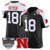 Isaiah Neyor Jersey #18 Nebraska Cornhuskers 2025 Pinstripe Bowl Patch Stitched Football