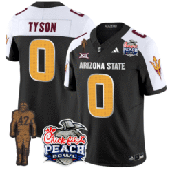 Jordyn Tyson Jersey #0 Arizona State Peach Bowl Patch V2 Stitched Football