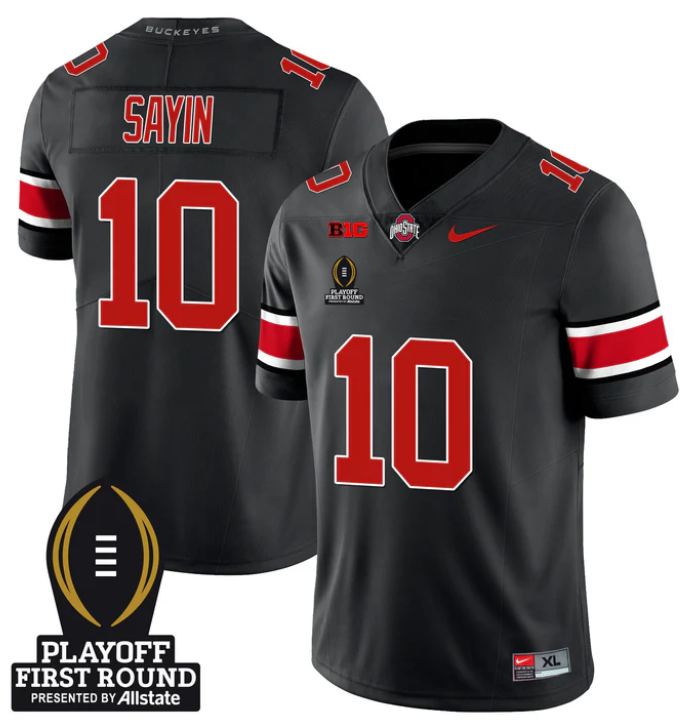 Julian Sayin Jersey #10 Ohio State Buckeyes Playoff First Round Patch Stitched Football - Image 3